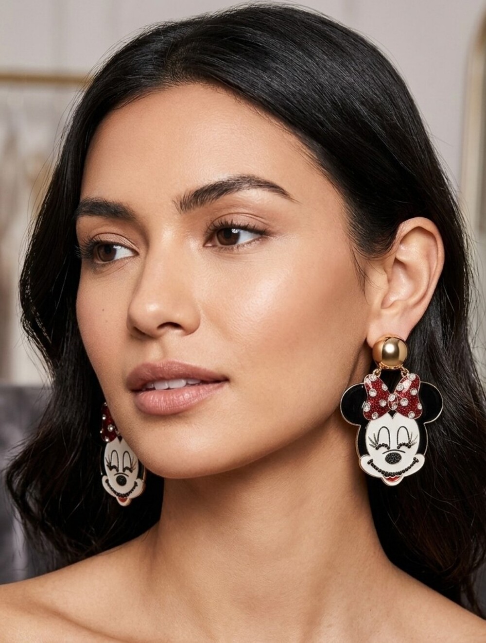Disney x Baublebar Minnie Mouse Earrings New